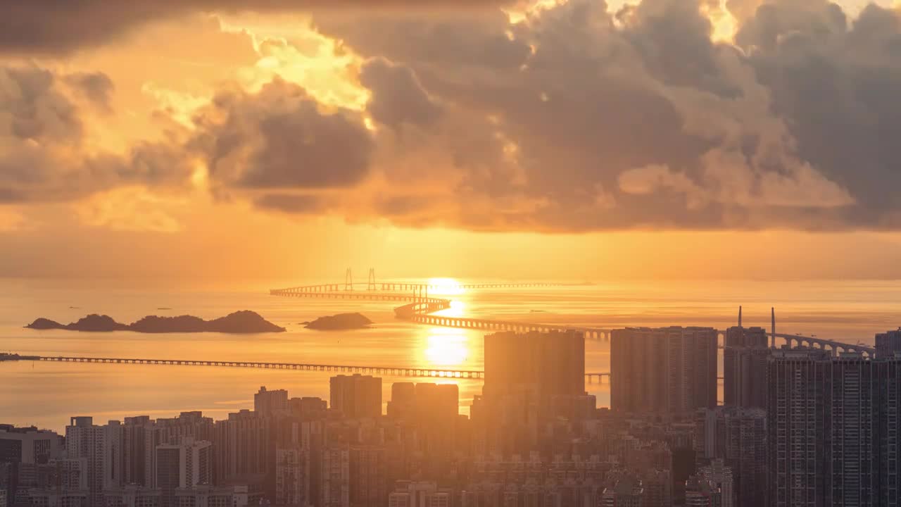 港珠澳大桥日出视频下载