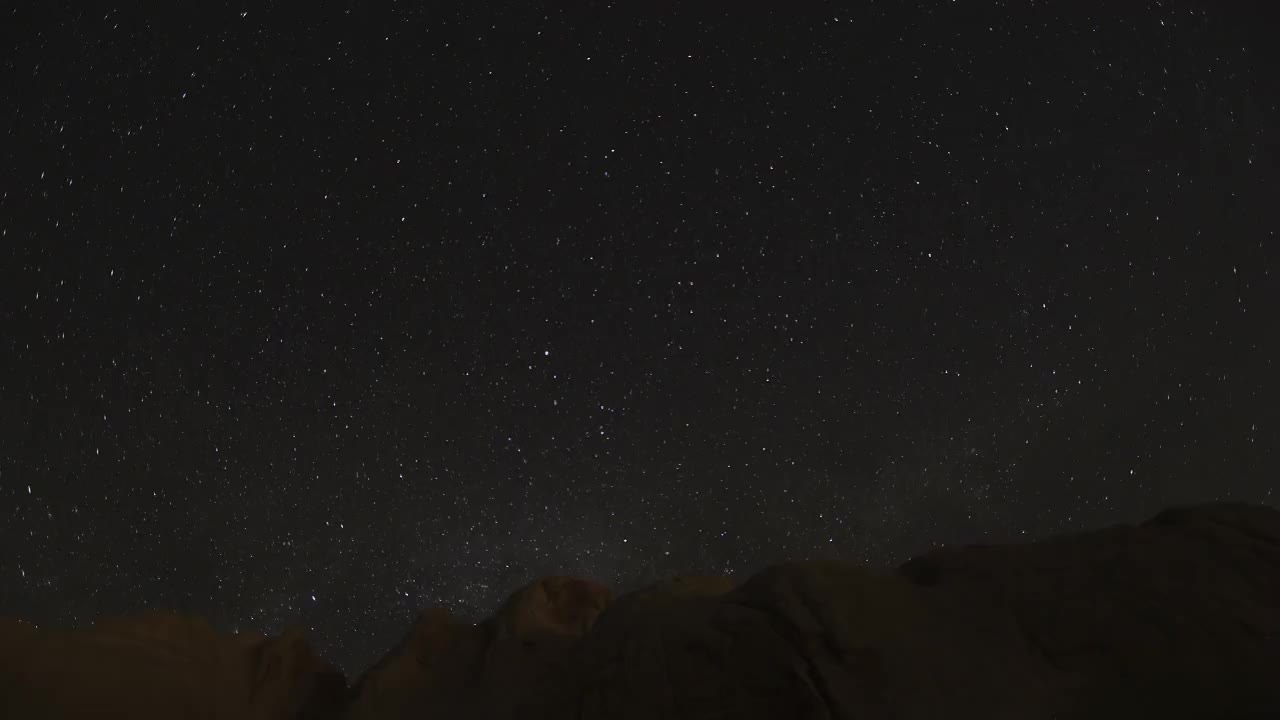 银河星座在夜晚的时间流逝/格伦峡谷国家游乐区，犹他州，美国视频素材