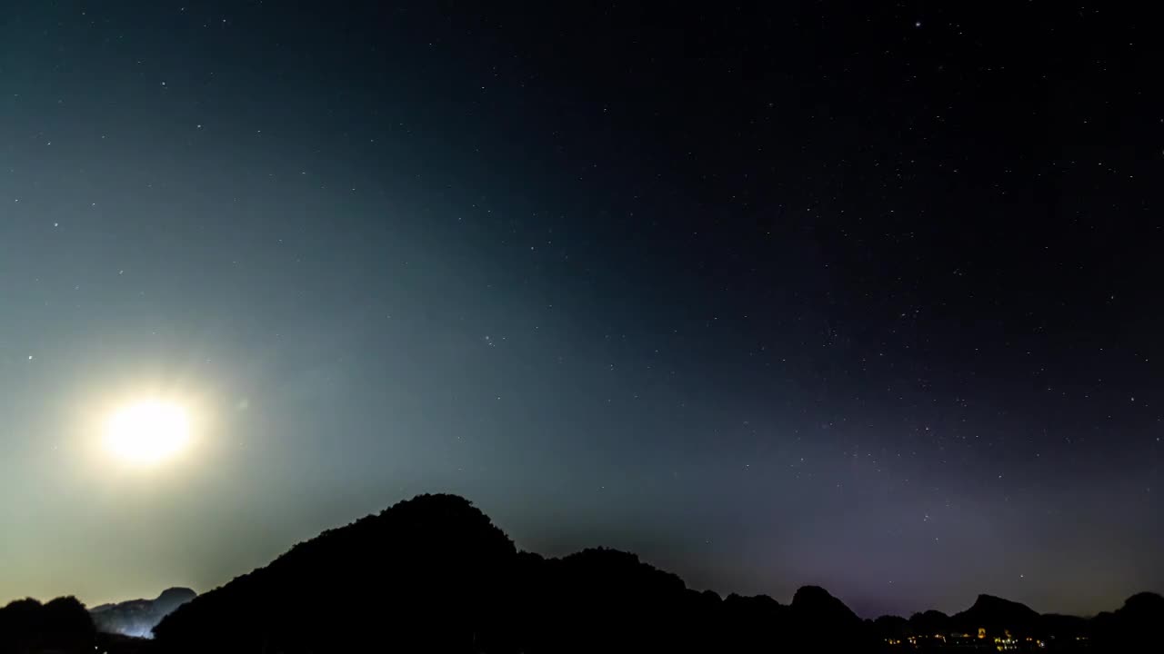 云南文山丘北普者黑夜空延时视频素材