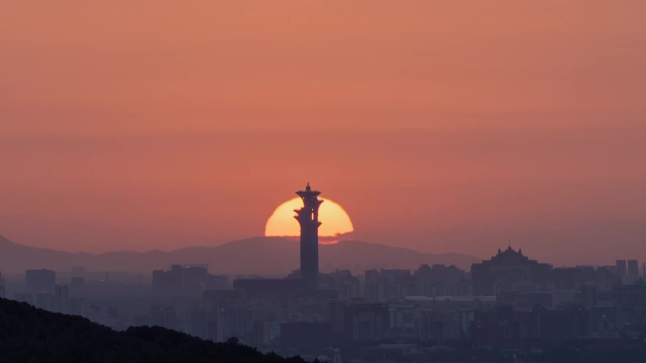 奥林匹克观光塔日出视频素材