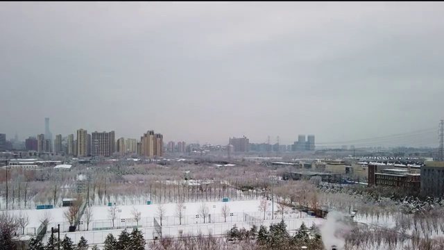 北京：雪景延时视频素材