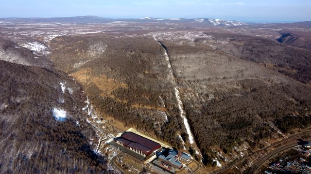 航拍阿尔山市白狼镇4k视频视频素材