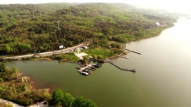 航拍盱眙天泉湖旅游度假区4k视频视频素材