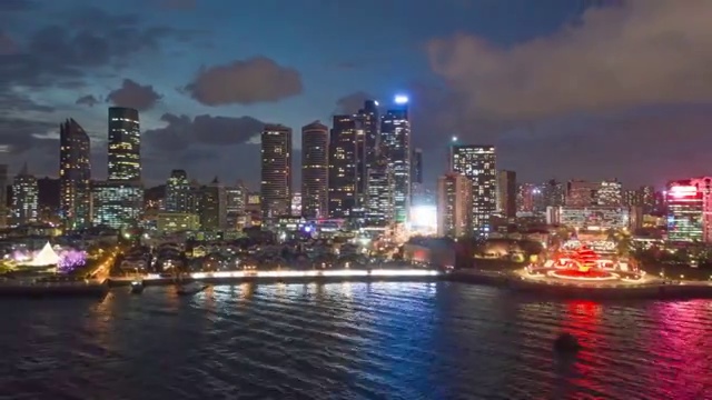 青岛夜景风光延时视频素材