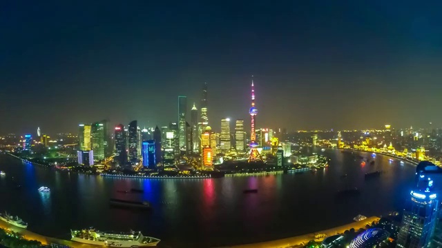 中国上海陆家嘴夜景延时视频素材