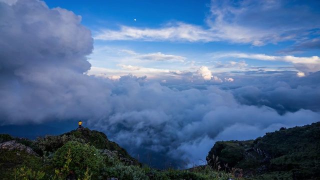 中国四川雅安牛背山云海延时视频素材