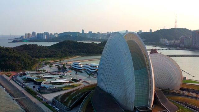 广东省珠海市日月贝海韵城航拍视频素材