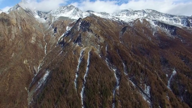 中国四川海螺沟航拍视频素材