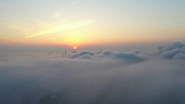 青岛城市平流雾视频素材