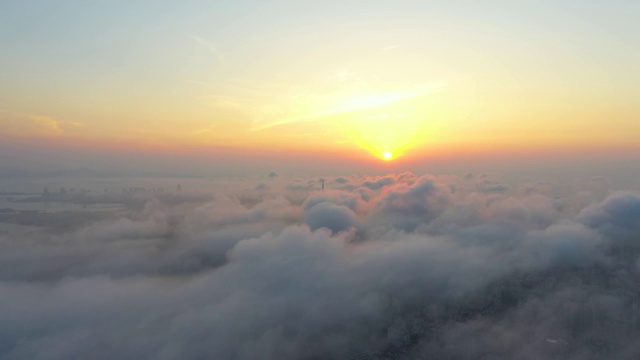 青岛城市平流雾视频素材