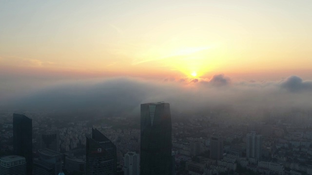 青岛城市平流雾视频素材