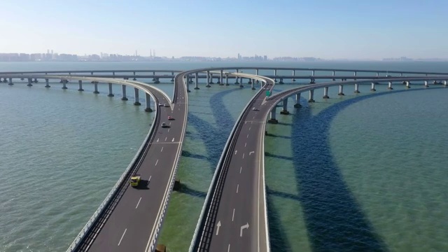 青岛跨海大桥视频素材