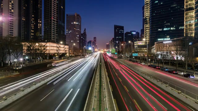 春分建国路的落日延时视频素材