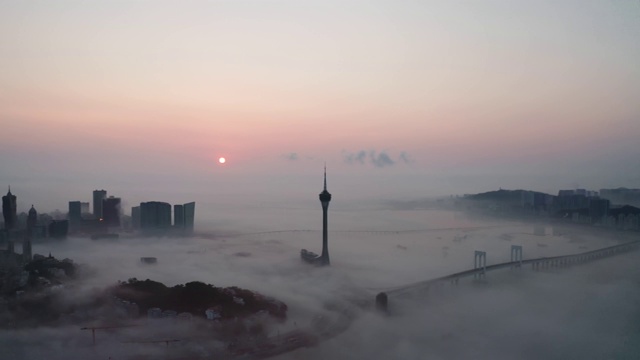 日出澳门云海视频素材