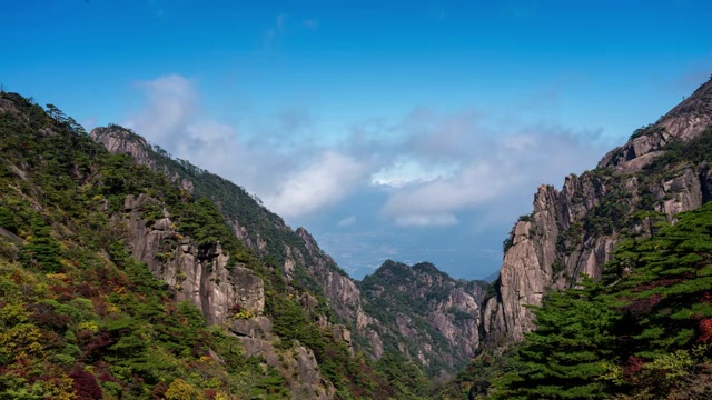 安徽省黄山风景区西海大峡谷延时视频素材