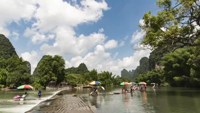 遇龙河漂流视频素材