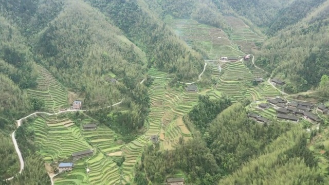 山区里的田园风光视频素材