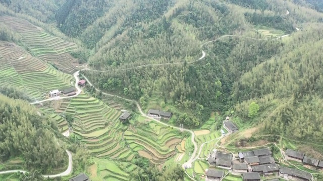 山区里的田园风光视频素材