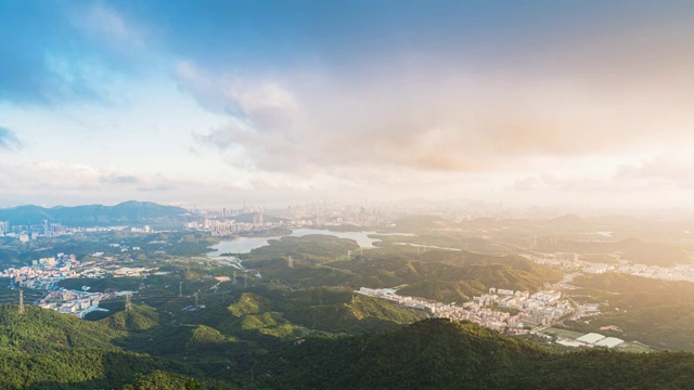 深圳羊台山风光延时摄影视频素材