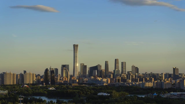 北京CBD城市天际线 延时视频素材