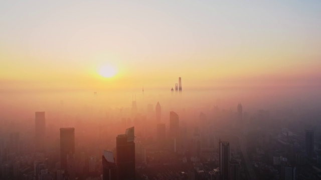 上海日出火烧云视频素材