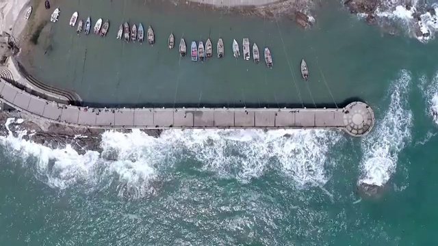 海浪大坝视频素材