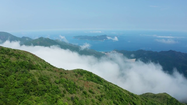 航拍七娘山顶云海视频素材