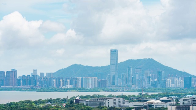 深圳湾1号与深圳湾公园建筑群视频素材