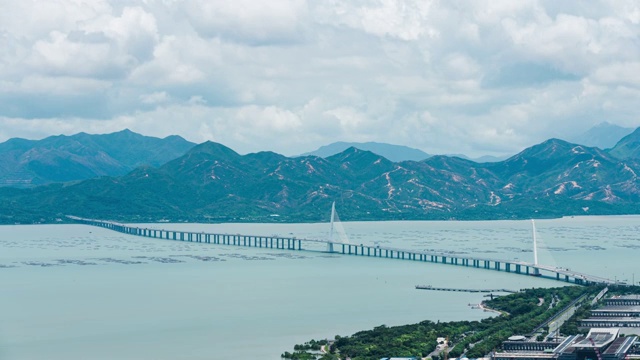 深圳湾大桥延时摄影视频素材