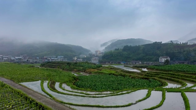 航拍福建田园风光视频素材