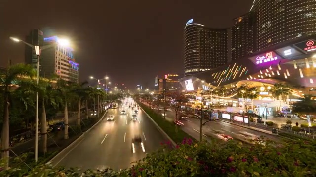 南宁民族大道夜景视频素材