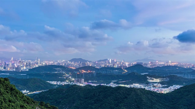 深圳羊台山黄昏转夜景视频素材