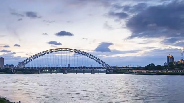 南宁永和桥夜景延时视频素材