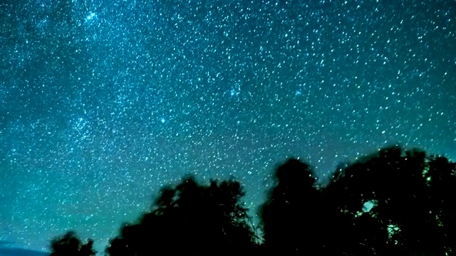 中俄界湖兴凯湖英仙座流星雨延时视频视频素材