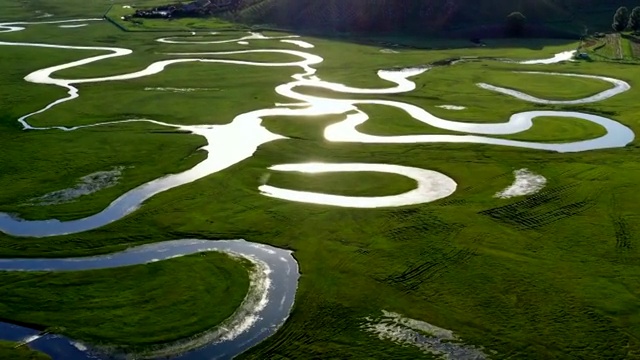 滦河源头湿地航拍视频素材