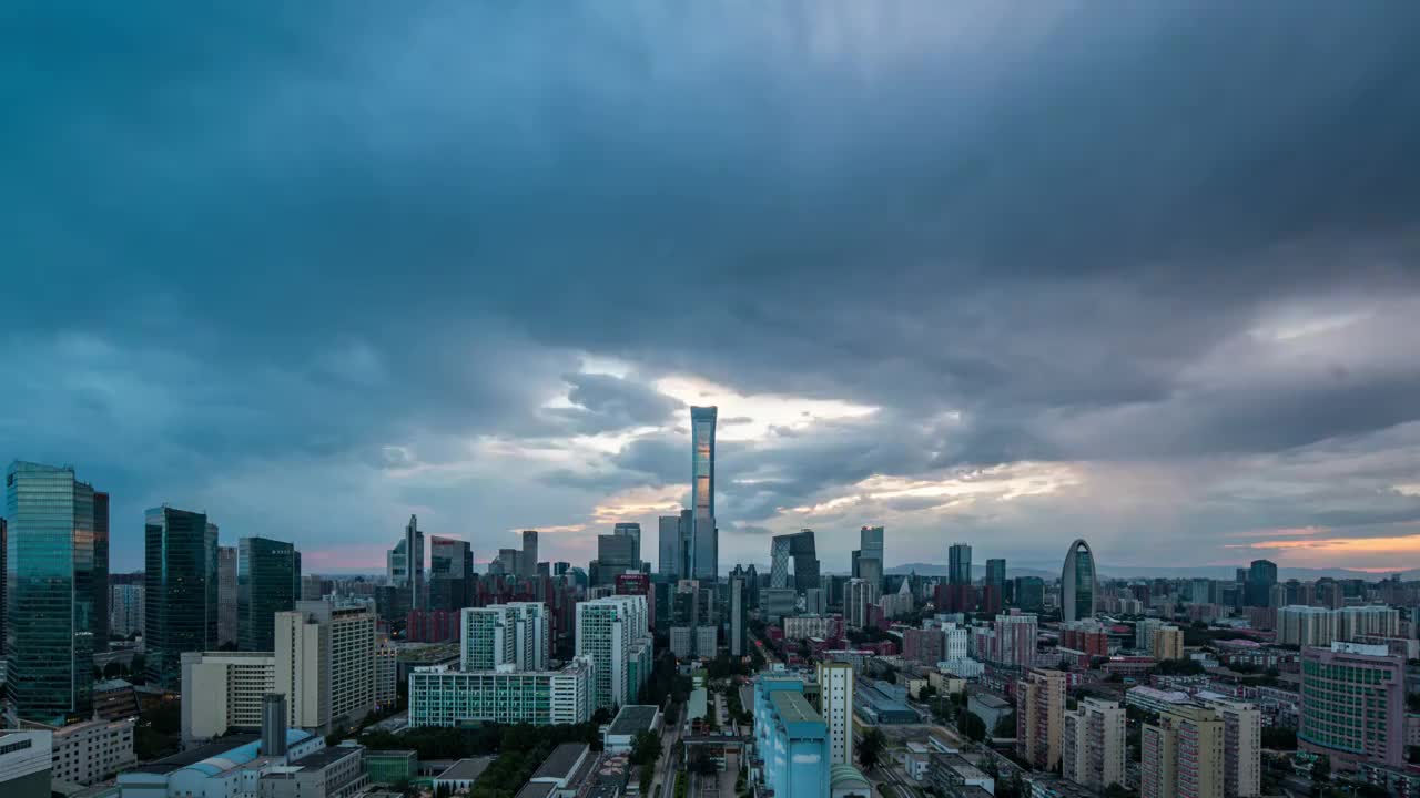 北京CBD夜景视频素材