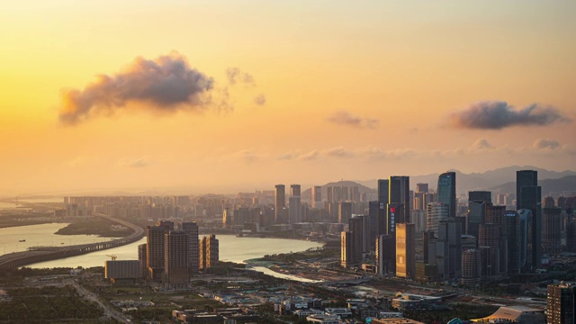 深圳前海中心城市风光视频素材