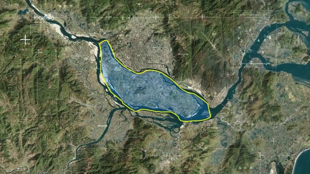 仓山 仓山区 仓山区地图 地球俯冲定位仓山  宣传片 福建视频素材