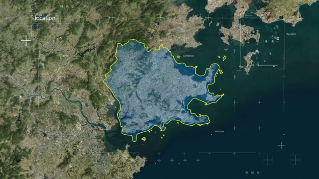 惠安县 惠安 惠安县地图 地球俯冲定位   宣传片 福建视频素材