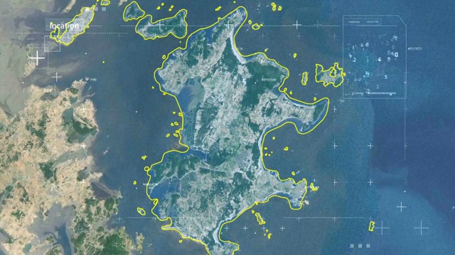 平潭县 平潭 平潭县地图 地球俯冲定位   宣传片 福建视频素材