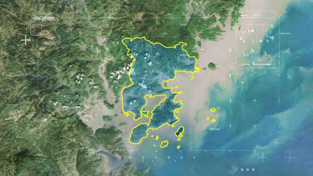 霞浦县 霞浦 霞浦县地图 地球俯冲定位   宣传片 福建视频素材