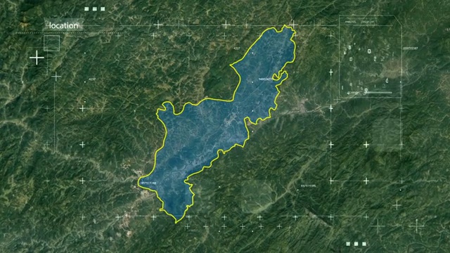 玉屏县 玉屏 玉屏县地图 地球俯冲定位   宣传片 贵州视频素材