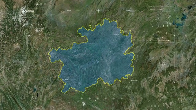 贵州 贵州市 贵州地图 地球俯冲定位贵州 宣传片 贵州  坐视频素材