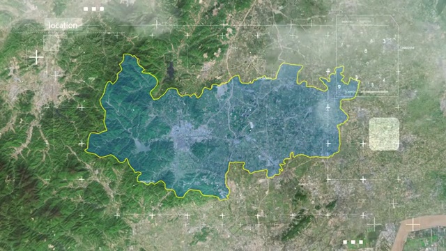 地图 地球俯冲定位 中国 浙江 全球定位系统  航拍视角 影视频素材