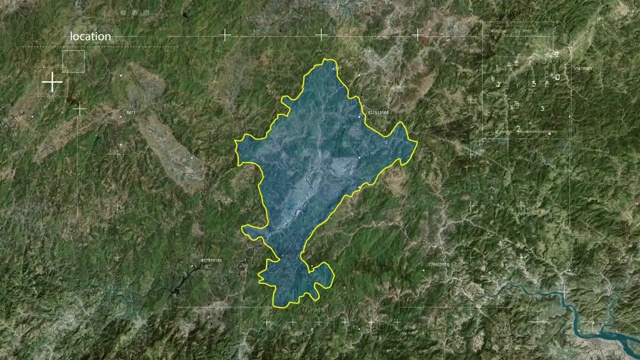 地图 地球俯冲定位 中国 浙江 全球定位系统  航拍视角 影视频素材