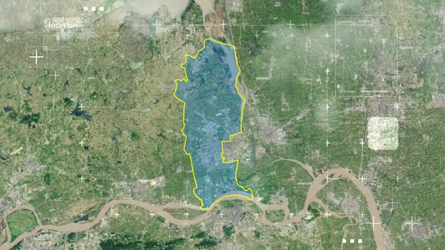 地图 地球俯冲定位 中国 江苏 全球定位系统  航拍视角 影视频素材