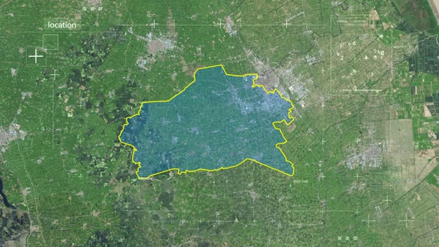 地图 地球俯冲定位 中国 江苏 全球定位系统  航拍视角 影视频素材