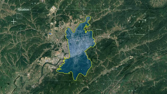 地图 地球俯冲定位 中国 江西 全球定位系统  航拍视角 影视频素材