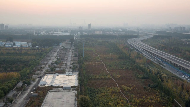 北京通朝路黄昏景象视频素材