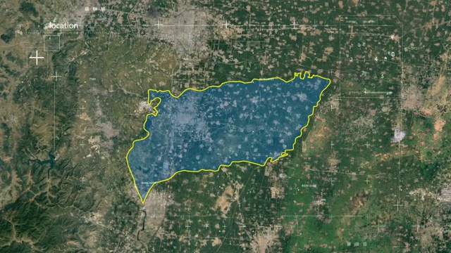 地图 地球俯冲定位 中国 河南 全球定位系统  航拍视角 影视频素材